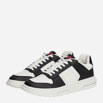 Sneakersy damskie do kostki Tommy Hilfiger EN0EN02615-BDS 39 Czarny/Biały (8720637483701)