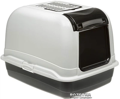Zamknięta kuweta dla kotów Ferplast Maxi Bella Cabrio 65.5 x 50 x 47 cm czarna 72070099 (8010690073262)
