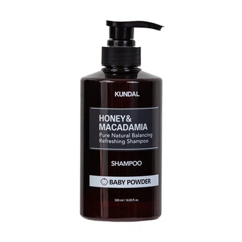 Шампунь відновлюючий "Дитяча присипка" Honey & Macadamia Shampoo Baby Powder Kundal 500ml