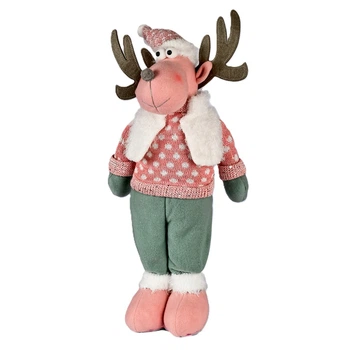 Новогодняя декоративная фигура МАГИЧЕСКО-НОВОГОДНЯ M17290-B "Deer" в новогоднем наряде 50 см