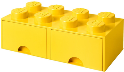 Pudełko do przechowywania klocków konstrukcyjnych LEGO Brick Drawer 8 z szufladami Żółte (5006133)