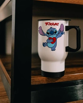 Термос автомобильный Marmyza Стич "Aloha" "Lilo and Stich" Лило и Стич - 500 мл
