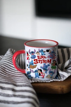 Чашка со стикерами Marmyza - Лило и Стич "Lily and Stich" - Цилиндр - 330 мл