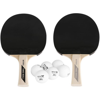 Zestaw do ping ponga Butterfly Boll 2 rakietki + 6 piłeczek Z0966 (4001078851064)