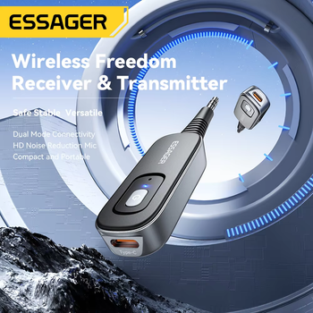 Беспроводной аудиоадаптер-приемник Essager AUX 3.5мм RX/TX Bluetooth 5.1