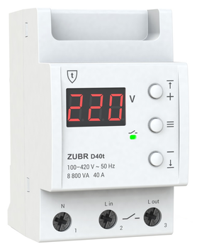 Реле напруги ZUBR D40t (40 А, 8 800 ВА) (4820120220463)