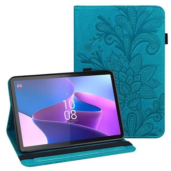 Защитный чехол UniCase Flower для Lenovo Tab P11 Pro Gen 2 - Blue