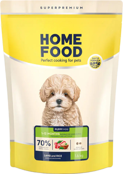 Сухой корм для щенков малых пород Home Food Ягнятина и рис 1.6 кг (4820235020903)