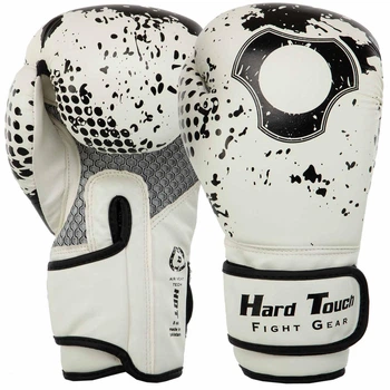 Рукавички боксерські дитячі на липучці Hard Touch Boxing 8468 розмір 4 унції White-Black