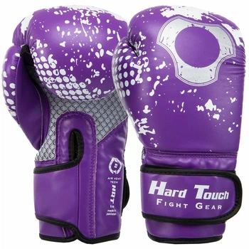 Рукавички боксерські дитячі на липучці Hard Touch Boxing 8468 розмір 4 унції Violet-White