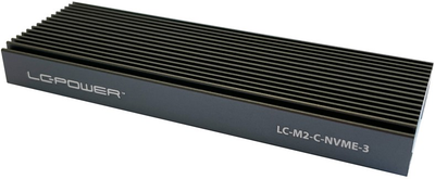 Зовнішня кишеня LC-Power LC-M2-C-NVME-3 M.2 NVMe SSD USB 3.2 Gen 2x1 Type-C/A Black