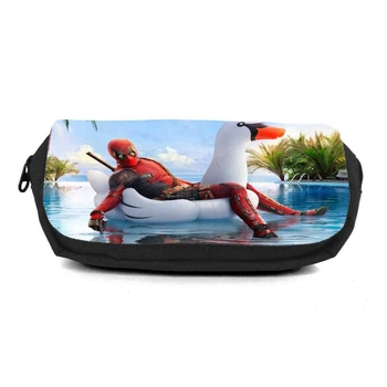 Школьный пенал Дедпул органайзер универсальный (deadpool - 0014- black) черный