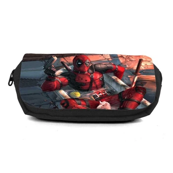 Школьный пенал Дедпул органайзер универсальный (deadpool - 0012- black) черный