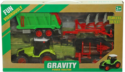 Traktor Toys Paweł Wojda Farma z przyczepą do drewna i sprzętem rolniczym (5903940018225)