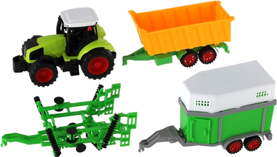 Traktor Toys Paweł Wojda Farma z 2 przyczepami i sprzętem rolniczym (5903940018218)