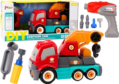 Ciężarówka do skręcania LEAN Toys z hakiem i akcesoriami (5905991018896)