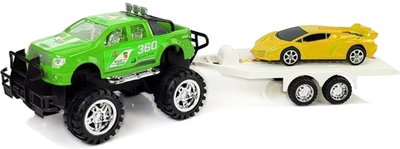 Zestaw pojazdów Leantoys Power Super Truck Speed 8326 Samochód terenowy z napędem ciernym + Samochód wyścigowy + Laweta (5903802457056)