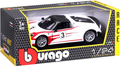 Металева модель автомобіля Bburago Porsche Race 918 Weissach 1:24 (4893993280094)