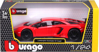 Металева модель автомобіля BBurago Lamborghini Aventador LP 750-4 1:24 Червона (4893993210794)