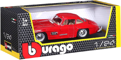 Металева модель автомобіля BBurago Mercedes Benz 300SL 1954 Червона (4893993220236)