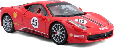 Metalowy model samochodu BBurago Ferrari 458 Challenge 1:24 Czerwony (4893993263028)