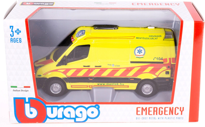 Металева модель автомобіля BBurago Volkswagen Crafter Ambulans 1:50 (4893993320110)