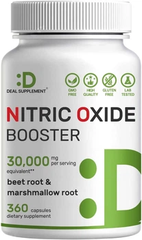 Бустер оксида азота премиум-класса Deal Supplement Nitric Oxide Booster 30,000mg 360 капсул