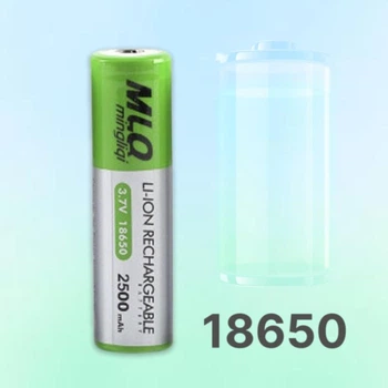 Акумулятор 18650 літій-іонний MLQ mingliqi Li-lon 2500 mAh з захистом, З.7V