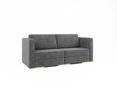 Диван двомісний - Sita 2 Velor French O Gray 220x90x75 см