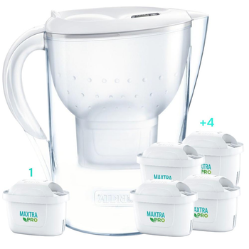 Фильтр-кувшин для воды BRITA Marella XL Memo MX 3.5 с 5-ю картриджами Maxtra Pro Pure Performance ( белый )