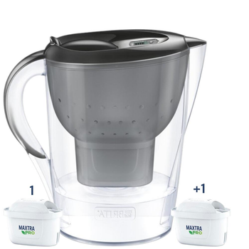 Фильтр-кувшин для воды BRITA Marella XL Memo MX 3.5 л. с 2-мя картриджами Maxtra Pro Limescale для жесткой воды (графит)