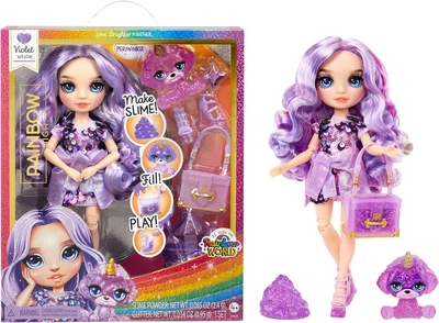 Кукла Рейнбоу Хай Виолетта Rainbow High Violet Purple with Slime со слаймом серии Classic 120223 MGA