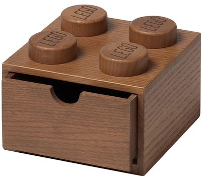 Pudełko do przechowywania klocków konstrukcyjnych LEGO Desk Drawer 4 Wooden (5007115)