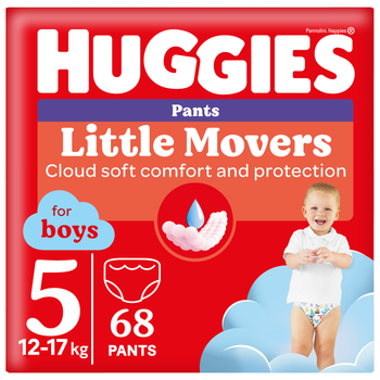 Підгузки-трусики Huggies Little Movers/Pants 5 (12-17 кг) Box для хлопчиків 68 шт (5029053564128)