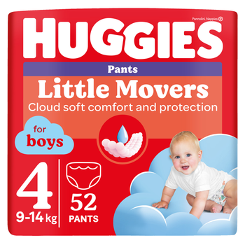 Підгузки-трусики Huggies Pants 4 Little Movers/Pants 9-14 кг для хлопчиків 52 шт (5029053547534)