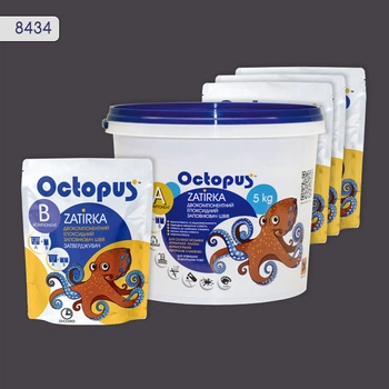 Двухкомпонентная эпоксидная затирка для плитки и мозаики ТМ "OCTOPUS", цвет 8434 5 кг.