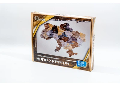 Дерев'яний пазл PuzzleOK Мапа України р. 60х90 см.