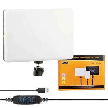 Видеосвет 15W LED PL-26 Лампа для фото и видео 2700К-6500К 23x16см от USB