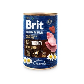 Консервований корм Brit Premium by Nature з індичкою та печінкою для цуценят 400 г (1111159941)