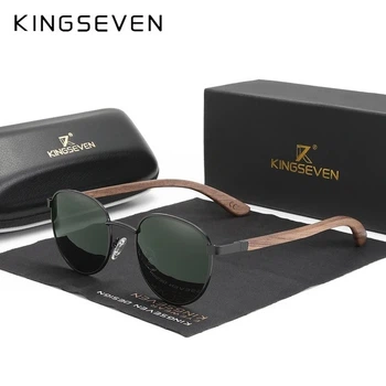 Женские поляризационные солнцезащитные очки KINGSEVEN W5519 Black Green