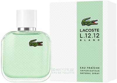 Туалетна вода для чоловіків Lacoste L.12.12 Blanc Eau Fraiche 50 мл (3616302026388/3386460149143)