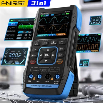 Професійний цифровий 3 в 1 осцилограф-мультиметр FNIRSI 2C23T з генератором сигналів