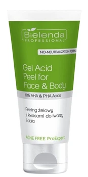 Гель-пилинг для лица и тела с кислотами - Bielenda Professional Acne Free Pro Expert Gel Acid Peel For Face And Body 150ml (1224894-909208005-2)