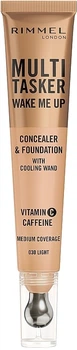 Консилер с охлаждающим наконечником - Rimmel Multi Tasker Wake Me Up Concealer & Foundation 045 - Classic Ivory (1195677-1741787009-2)