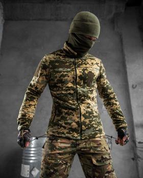 Тактическая кофта флисовая с креплением для шевронов Polartec Tactical Fleece Пиксель L