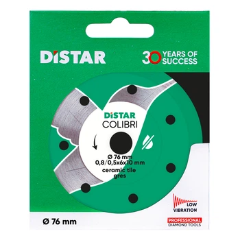 Круг алмазный Distar 76x0,8/0,5x6x10H COLIBRI для керамогранита (11139053029)