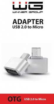 Адаптер Winner Group USB 2.0 на Micro USB Grey (8591194078606)