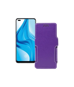 Чохол-книжка з екошкіри для телефону OPPO A93 Фіолетовий