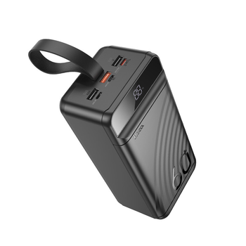 Павербанк 60000mAh зі швидкою зарядкою 22.5W HOCO J123C |3USB/Type-C, QC22.5W+PD20W| Чорний