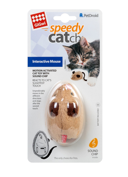 Іграшка для котів GiGwi Інтерактивна мишка speedy Catch 9 см
